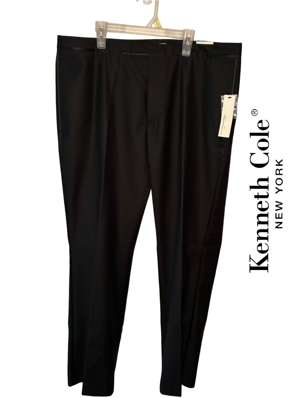 Kenneth Cole New York Men's Black Tuxedo Dress Pants - NWT